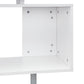 55" Corner Computer Desk, 360° Rotating L-Shaped Desk, Home Office Workstation with 3-Tier Shelves, White