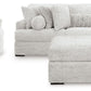 Cuddle Plush - 3 Pc. - 3-Piece Sectional, Chair And Ottoman - Arctic