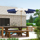 9FT Patio Umbrella with 8 Ribs, Crank & Tilt, UPF 50+ for Garden, Deck, Poolside, Mixed Colour