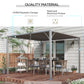 9.7' x 9.7' Outdoor Pergola with Retractable Roof, Aluminium Louvered Pergola Canopy Gazebo for Lawn Garden Patio, Grey
