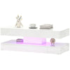LED Coffee Table with 2 Drawers - High Gloss White