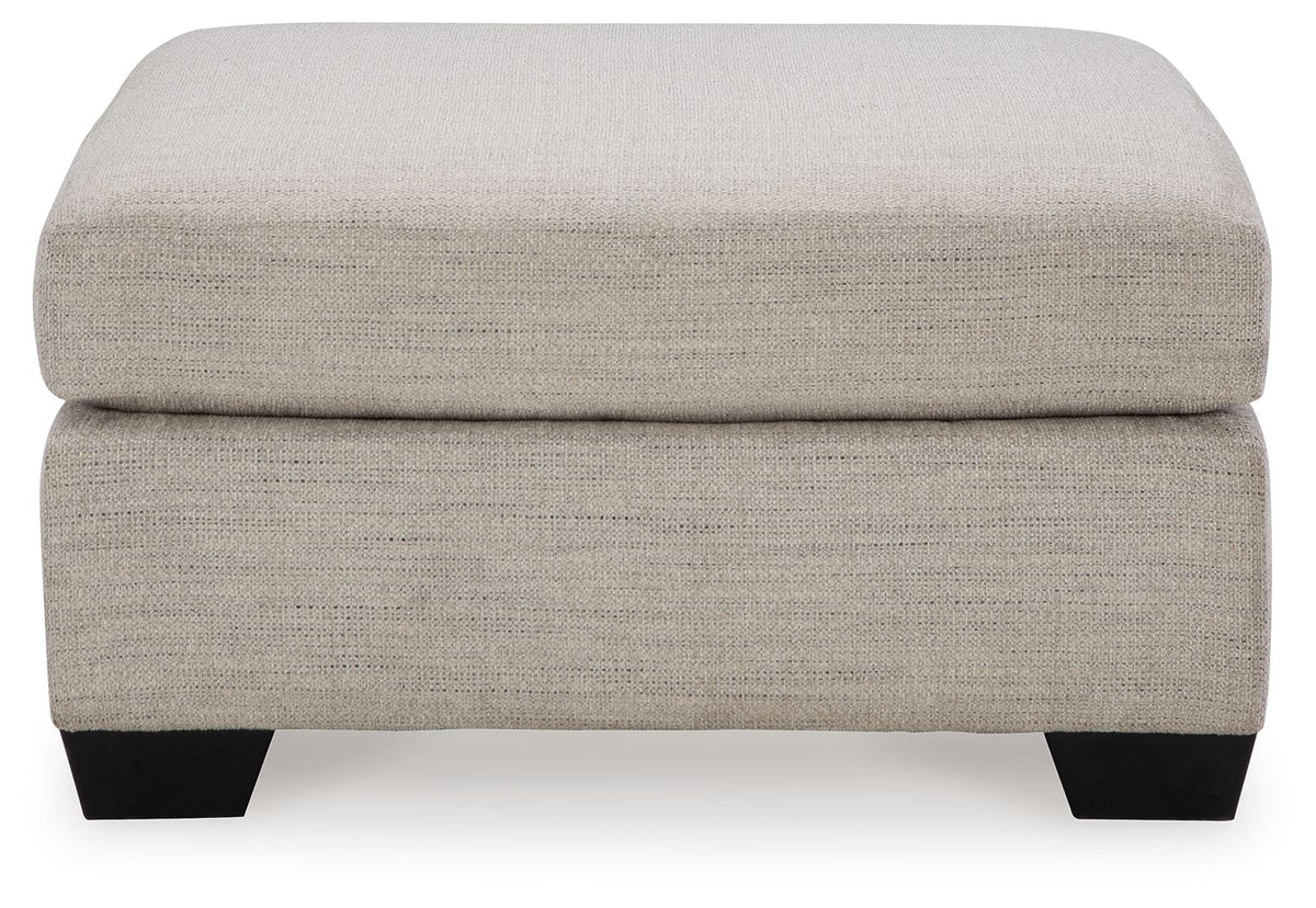 Mahoney - Oversized Accent Ottoman - Pebble