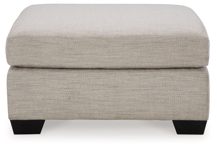 Mahoney - Oversized Accent Ottoman - Pebble