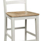 Purlaney - Antique White / Natural - Barstool (Set of 2)
