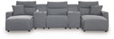 5 Pc. Power Reclining Sectional With Double Chaise And 2 Consoles