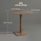 Modern Dining Table for 4, 27.6" - Dark Brown