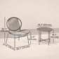 Rattan Bistro Set, 3 Pieces Wicker Patio Furniture Set, Acapulco Chairs and Steel Table for Porch, Balcony, Light Grey