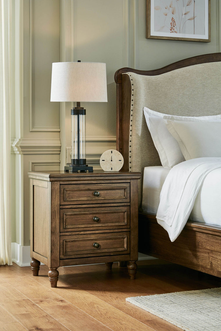 Sturlayne - Brown - Three Drawer Night Stand - Forward Furniture