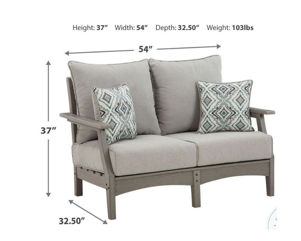 Visola - Gray - Loveseat w/Cushion