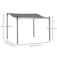 10'x10' Outdoor Pergola, Steel Gazebo Canopy, Portable Sun Shelter Door Porch Cover, Grey