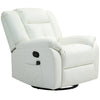 Vibration Massage Recliner with Swivel Rocking - Cream White