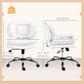 Criss Cross Swivel Office Chair, Armless - White