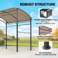 7' x 5' BBQ Grill Gazebo Tent, Garden Grill Canopy with Steel Frame and Hooks, Outdoor Sun Shade, Khaki