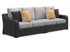 Beachcroft - 2-Piece Outdoor Loveseat with Cushion - Black / Light Gray