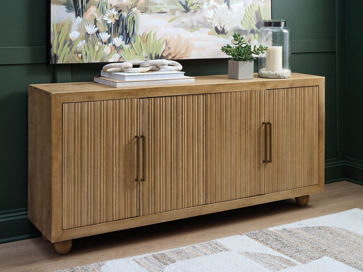 Niam - Light Antique Beige - Accent Cabinet - Forward Furniture