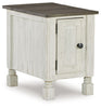 Havalance - Chair Side End Table - White / Gray