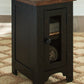 Valebeck - Chair Side End Table - Black / Brown