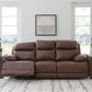 Vonryan - Power Reclining Sofa With Adj Headrest - Tobacco