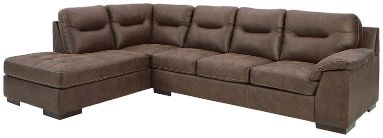 Maderla - Left Arm Facing Corner Chaise 2 Pc Sectional - Walnut