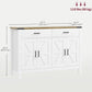 Farmhouse Sideboard Buffet Cabinet with Drawers - White