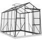 6' x 8' Walk-in Polycarbonate Greenhouse Aluminium Green House with Sliding Door, 5-Level Roof Vent, Rain Gutter