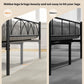 Metal Full Platform Bed Frame with Headboard, Steel Slat Support, Underbed Storage, No Box Spring Needed, Easy Assembly