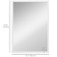 20" x 28" Bathroom Mirror for Wall, Rectangular Mirror for Living Room, Bedroom, Entryway, White