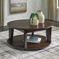 Korestone 2 - Dark Brown - Round Cocktail Table