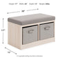 Blariden - Gray / Natural - Storage Bench