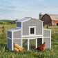66.5" Large Chicken Coop, Wooden Chicken House with 2 Nesting Boxes, Sliding Tray & Ramp, for Outdoor Backyard Farm