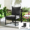 Patio Chair Cushions, Thick Deep Seat Outdoor Seat Cushion with Back Cushion, Charcoal Grey