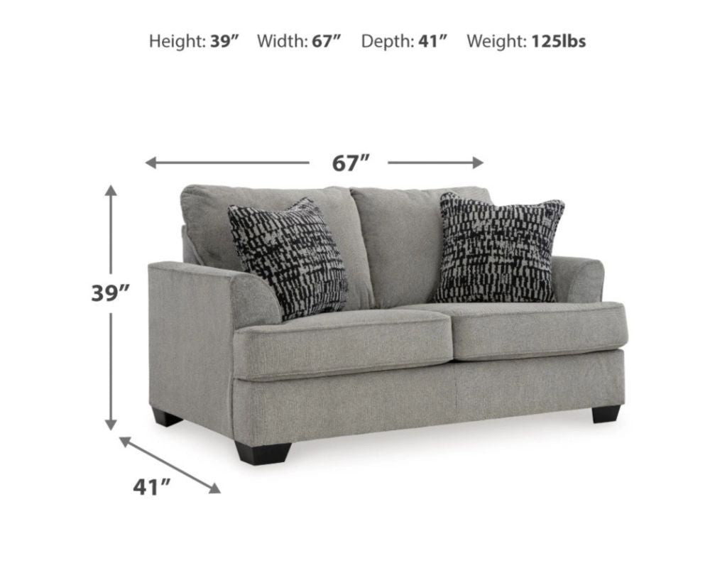 Deakin - Ash - Loveseat