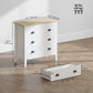 3-Drawer Dresser with Anti-Tipping and Quiet Slides - White