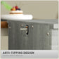 Vertical Filing Cabinet with 2 Drawers, Rustic Farmhouse Office Storage Cabinet for A4, Letter Size, Stone Grey