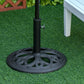 25lbs Cast Iron Round Patio Umbrella Base Stand, Umbrella Holder for Outdoor, Patio, Garden, Deck and Beach, Fit Dia. 1.5", 2" Pole, Black