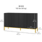 Sideboard Buffet Cabinet with Soft-Close Doors - Black