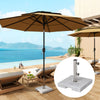 46 lbs Granite Square Patio Umbrella Base, Outdoor Umbrella Stand with Handles 2 Adjustable Knobs, Heavy Duty Patio Umbrella Stand for Garden Deck Poolside, Grey