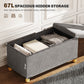 Storage Ottoman Bench, Velvet Upholstered Foldable Ottoman Footrest, Foot Stool with Wood Legs for Living Room, Bedroom