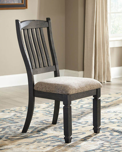 Tyler Creek - Black / Grayish Brown - Dining UPH Side Chair (Set of 2) - Slatback - Forward Furniture