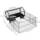Guinea Pig Cage with Foldable Detachable Playpen, Rolling Rabbit Chinchilla Hedgehog Bunny Cage Small Animal Habitat with Water Bottle, Hay Feeder