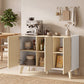 47" Sideboard Cabinet with Soft-Close Doors - Natural Wood Effect