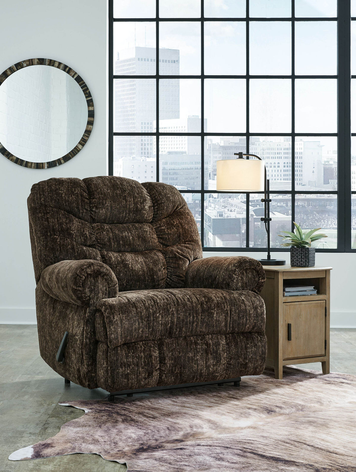 Movie Man - Chocolate - Zero Wall Recliner - Fabric - Forward Furniture