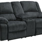 Draycoll - Slate - Dbl Reclining Power Loveseat W/Console - Fabric