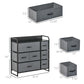 7-Bin Dresser Storage Tower Cabinet Organizer Unit, Easy Pull Fabric Bins with Metal Frame