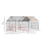 Pet Playpen with Roof, Metal Guinea Pig Cage, Rabbit Pen, Chicken Coop Run, Catio Cat Enclosure with Cover, Doors, Indoor Outdoor for Small Animals, 87" x 41" x 41", Cream