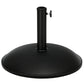 44 lbs Cement Round Umbrella Base Holder 19" Heavy Duty Parasol Stand for Patio, Outdoor, Backyard, Black