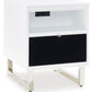 Gardoni - White / Black - Chair Side End Table