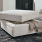 Dellara - Chalk - Ottoman With Storage