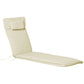 Lounger Chair Cushion ONLY with Thick Padded, Headrest, Cream White