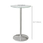 Round Glass-Top Bar Table for 2 - Clear